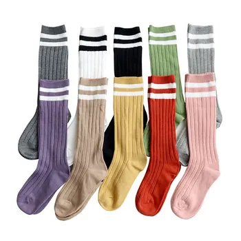 НОВИ детски чорапи със средна дължина, на вертикални райета, Обикновена чорапи на райета за деца ,Чорапи за момчета и момичета Stocki