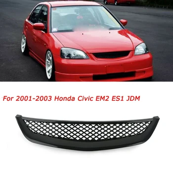 Радиаторна решетка, преден капак ABS окото черен цвят гланц колата решетчатая за Honda Civic JDM Type R 2001-2003